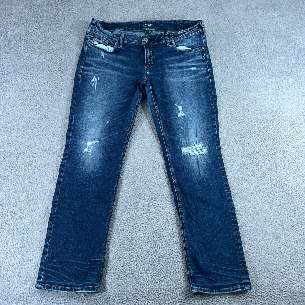 Silver Berkley Jeans 38x30 Tag34x30 Womens Stretch Straight Y2k